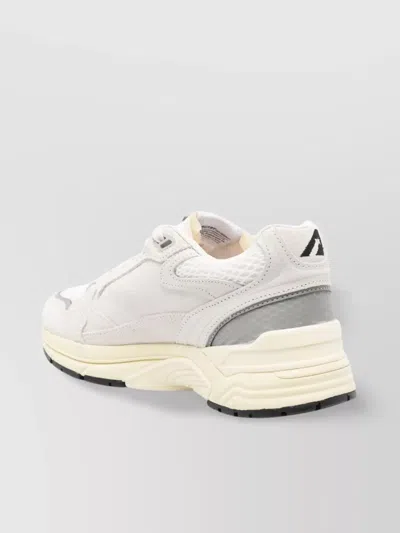 Autry 'hyperway' White Low Top Sneakers With Logo Patch On Side And Tongue