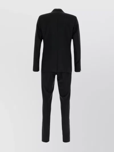 Prada Completo In Misto Lana Nera  Uomo In Black