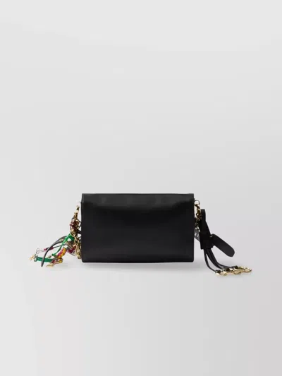 Prada Soft Sound Small Leather Shoulder Bag Charms