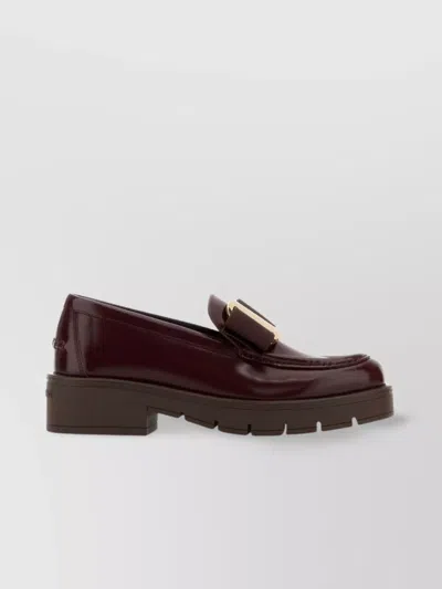 Ferragamo Mirty Loafers With Chunky Sole And Round Toe