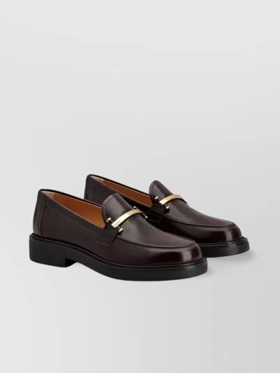Tod's Rubber Sole Loafers Gold-tone Hardware