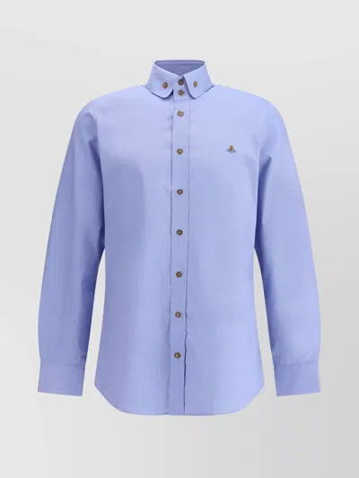 Vivienne Westwood Logo Orb Shirt In Blue