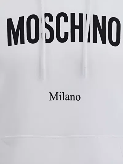 Moschino Long-sleeved Sweatshirt In White
