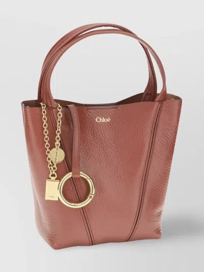Chloé Grained Leather Shoulder Bag In Brown