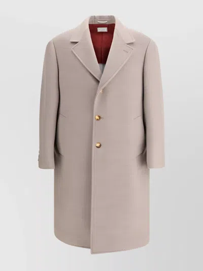 Brunello Cucinelli Wool Coat In Neutral