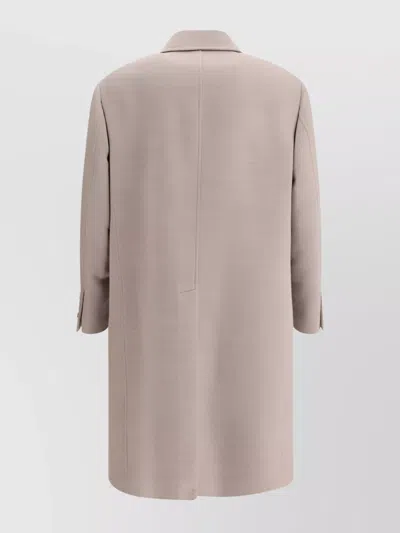 Brunello Cucinelli Wool Coat In Neutral