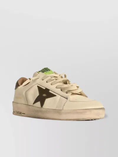 Golden Goose Leather Sneakers Star Heel In Brown
