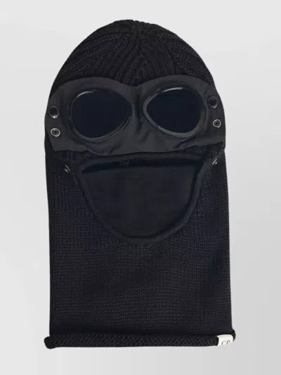C.p. Company Wool Balaclava Featuring Integrated Goggles In Blue
