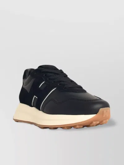 Hogan H641 Black Leather Sneakers
