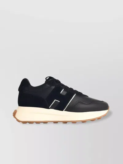 Hogan H641 Black Leather Sneakers