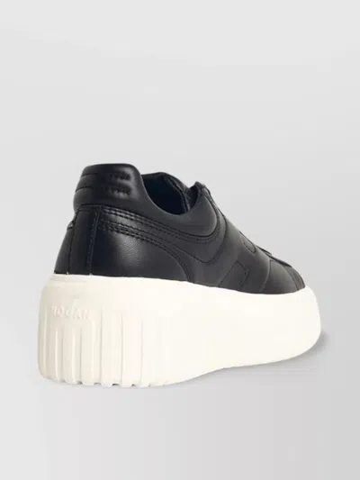 Hogan Leather Sneakers With Platform Sole And Embellished Stripes