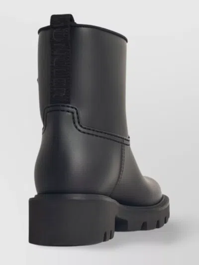 Moncler Kickstream Rubber Wellington Ankle Boots