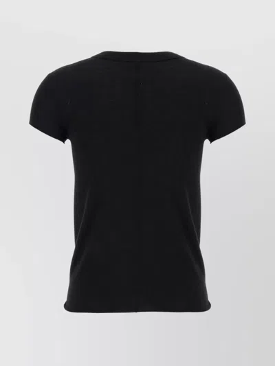 Rick Owens Round Neck Short Sleeve T-shirt In Black