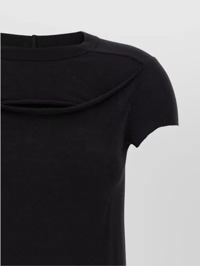 Rick Owens Round Neck Short Sleeve T-shirt In Black