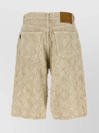 Haikure 'becky Fur Denim' Shorts In Brown