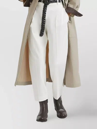 Brunello Cucinelli Trench Coat Belted Back Vent In Neutral