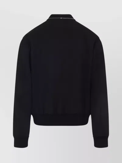 Jil Sander Zip-up Bomber Jacket In Black
