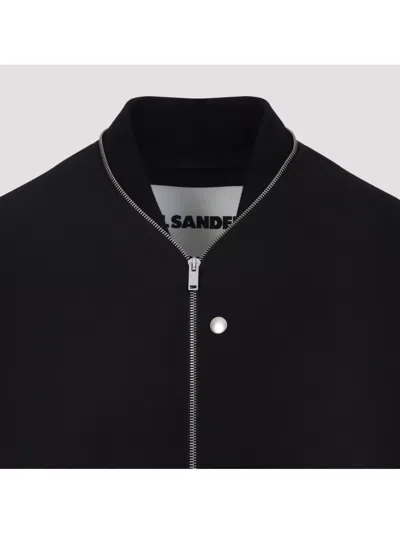 Jil Sander Zip-up Bomber Jacket In Black