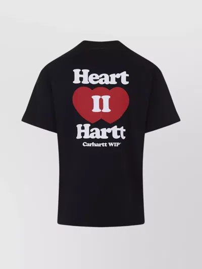 Carhartt Heart Motif Crew Neck Graphic Print T-shirt In Black