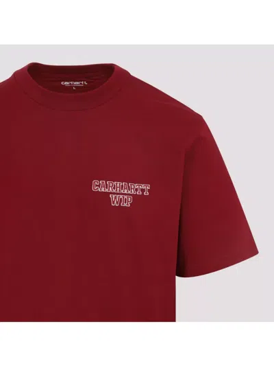 Carhartt Work In Progress Alumni Cotton Graphic T-shirt In Red
