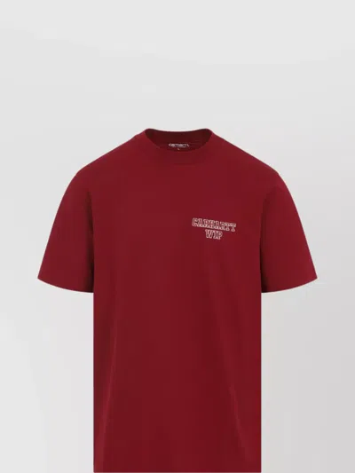 Carhartt Work In Progress Alumni Cotton Graphic T-shirt In Red