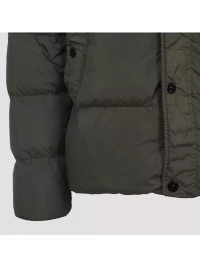 Stone Island Quilted Nylon Jacket Hidden Elements In Multi