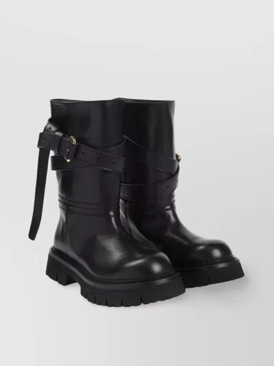 Moschino Black Leather Boots