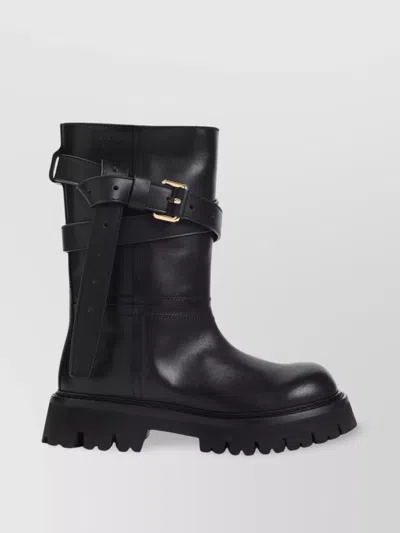 Moschino Black Leather Boots