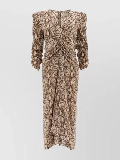 Isabel Marant Albini Python Print Silk Midi Dress