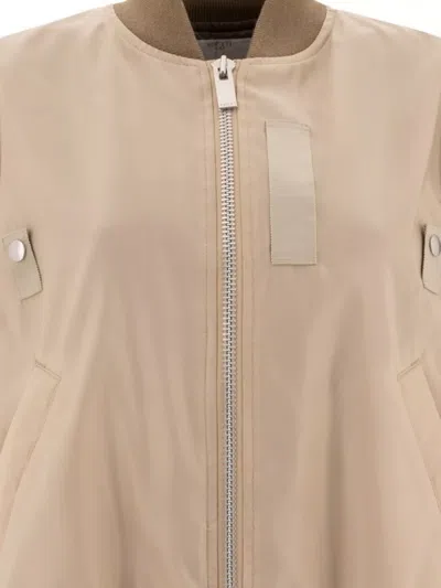 Sacai Twill Nylon Vest Jacket With Short Sleeves