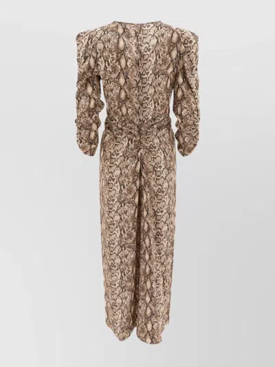 Isabel Marant Albini Python Print Silk Midi Dress