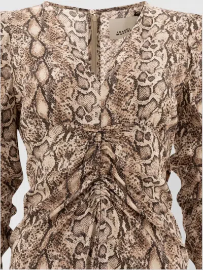 Isabel Marant Albini Python Print Silk Midi Dress