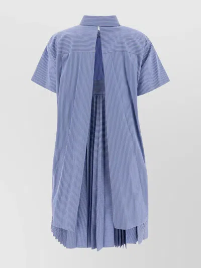 Sacai Midi Dress In Blue