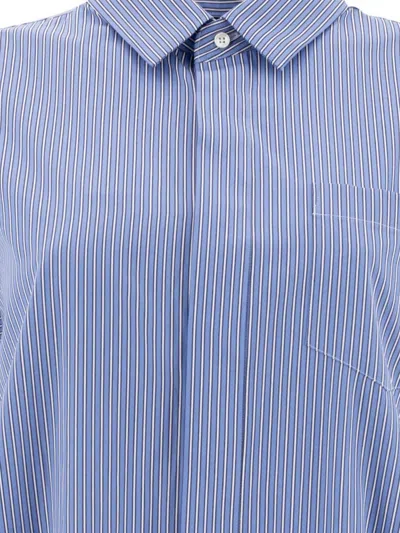 Sacai Midi Dress In Blue
