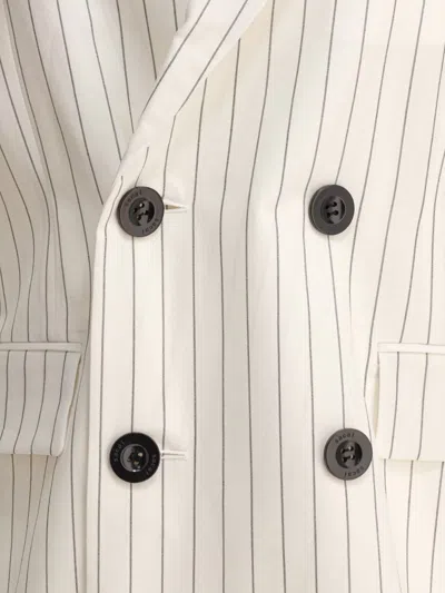 Sacai Wool And Silk Double-breasted Blazer