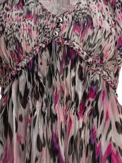 Isabel Marant Sheer Fabric Dress Button Detail