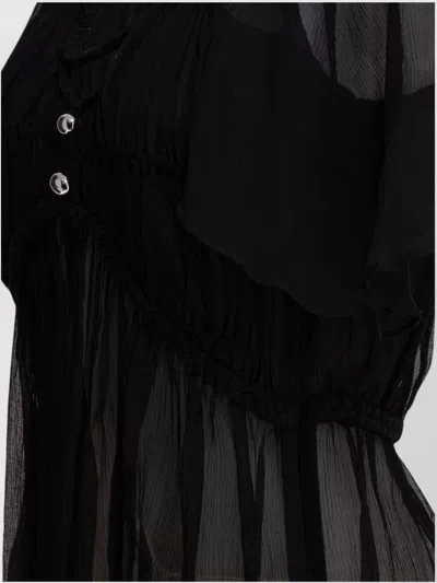 Isabel Marant Sheer Top Featuring Button Detail And Ruffled Hem