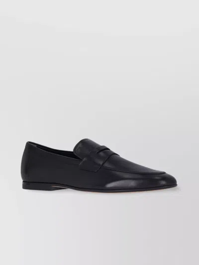 Tod's Pointed Toe Slip-on Loafers With Cut-out Detail In Black