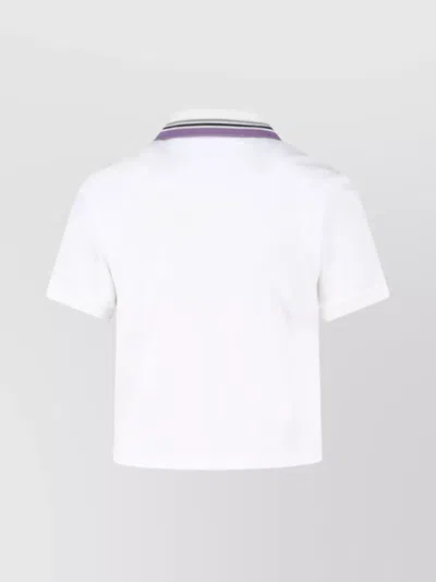 Vivienne Westwood Classic Polo With Multicolor Striped Detail In White