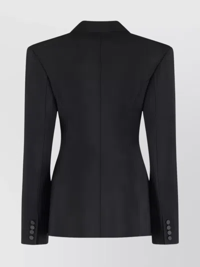 Mugler Single-breasted One Button Jacket In Black