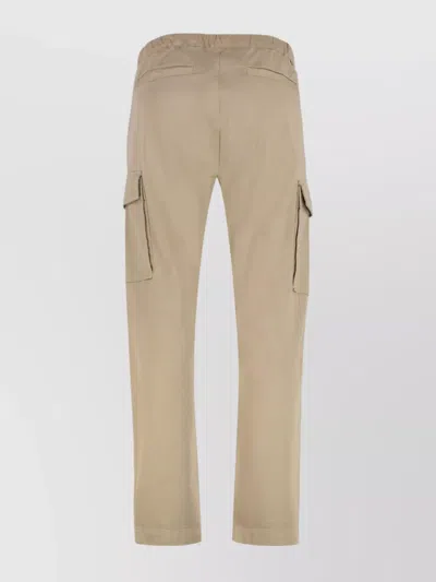 Woolrich Cargo Trousers With Belt In Cotton In Neutral
