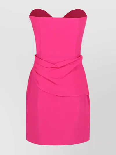 Federica Tosi Shoulder-baring Dress With Bow And Knot In Pink