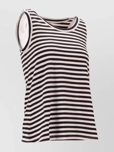 Max Mara Erbert Striped Sleeveless Round Neck Top In Multi