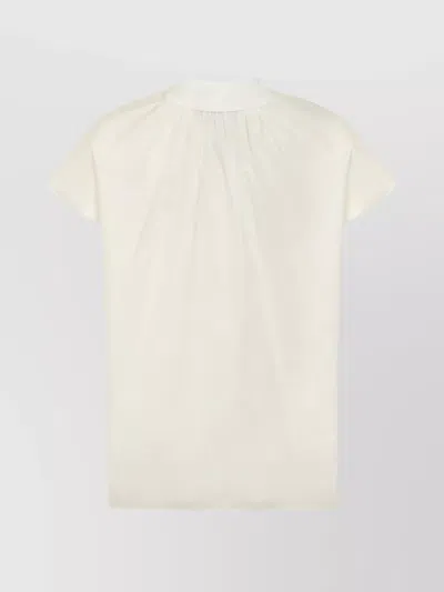 Weekend Max Mara Cotton Shirt With Side Slits And Pleats