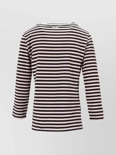 Max Mara Blackwhite Long Sleeve Striped T-shirt In Multi
