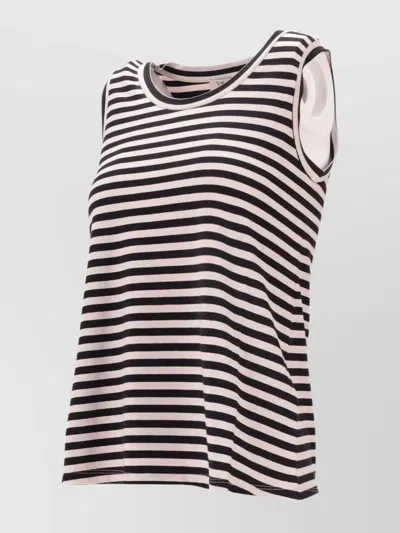 Max Mara Erbert Striped Sleeveless Round Neck Top In Multi