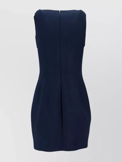 Elisabetta Franchi Sleeveless Fitted Mini Dress In Blue
