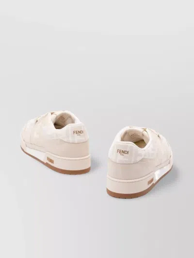 Fendi Ff Jacquard And Suede Match Sneakers