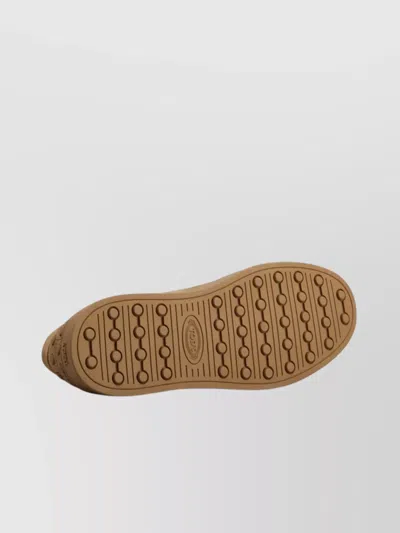 Tod's Low-top Round Toe Rubber Sole Sneakers
