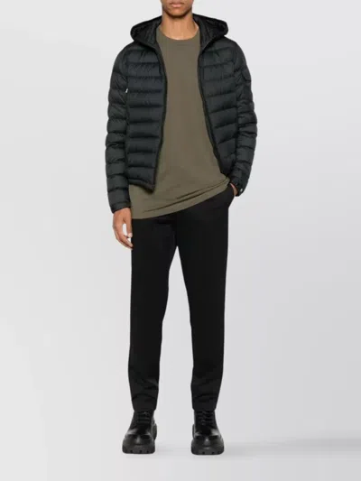 Moncler Logo Jogging Nylon Trousers Clothing In Black